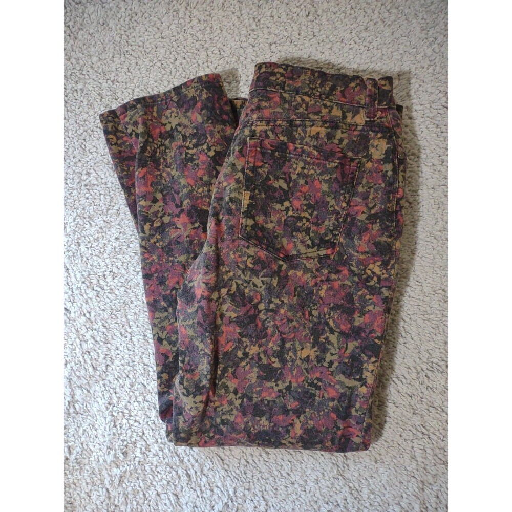 Gloria Vanderbilt Amanda Womens Jeans Size 10 Short Denim Stretch All Over Print